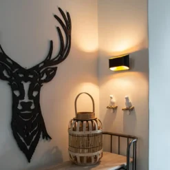 Qazqa wandlamp alone zwart g9