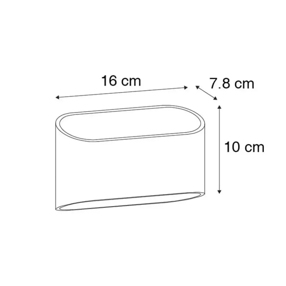 Qazqa wandlamp alone zwart g9