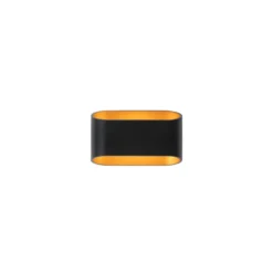 Qazqa wandlamp alone zwart g9