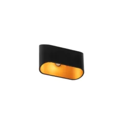 Qazqa wandlamp alone zwart g9