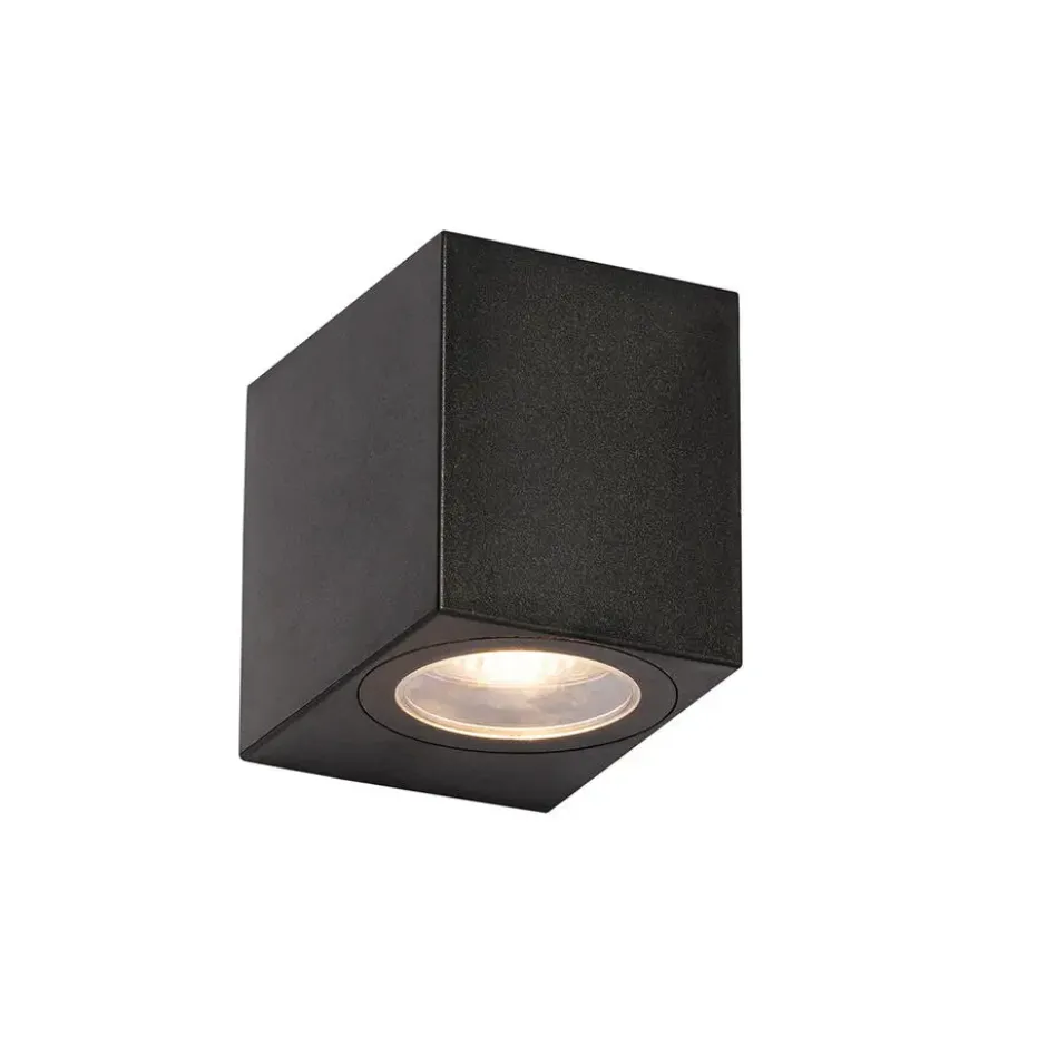 Qazqa wandlamp baleno zwart gu10