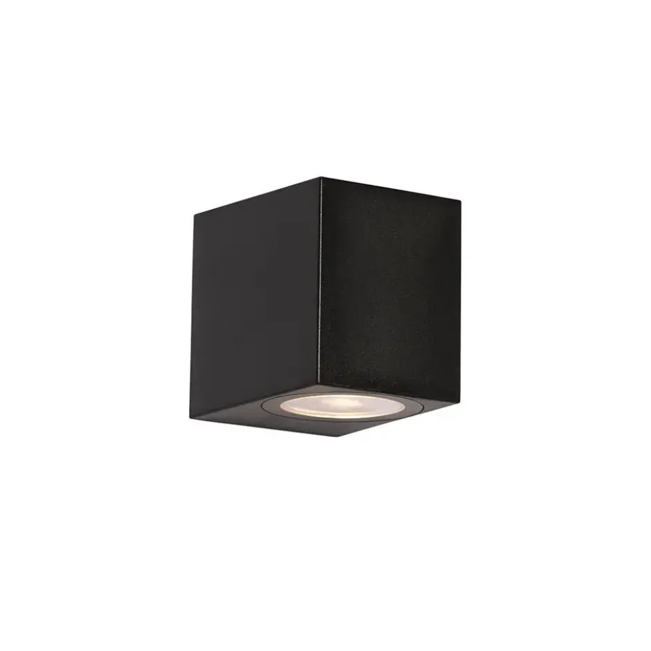 Qazqa wandlamp baleno zwart gu10
