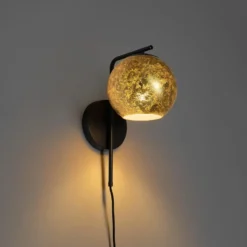 Qazqa wandlamp bert goudkleurig e27
