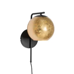 Qazqa wandlamp bert goudkleurig e27