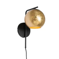 Qazqa wandlamp bert goudkleurig e27