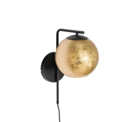 Qazqa wandlamp bert goudkleurig e27