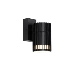 Qazqa wandlamp boris zwart gu10