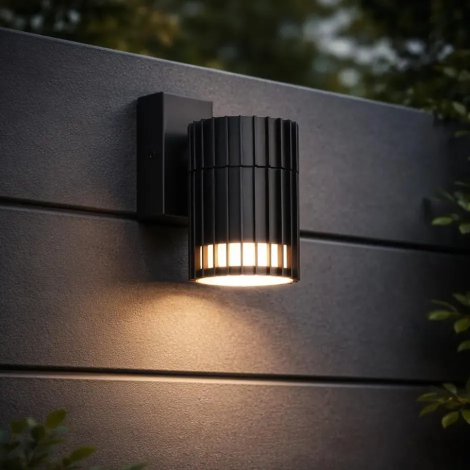 Qazqa wandlamp boris zwart gu10