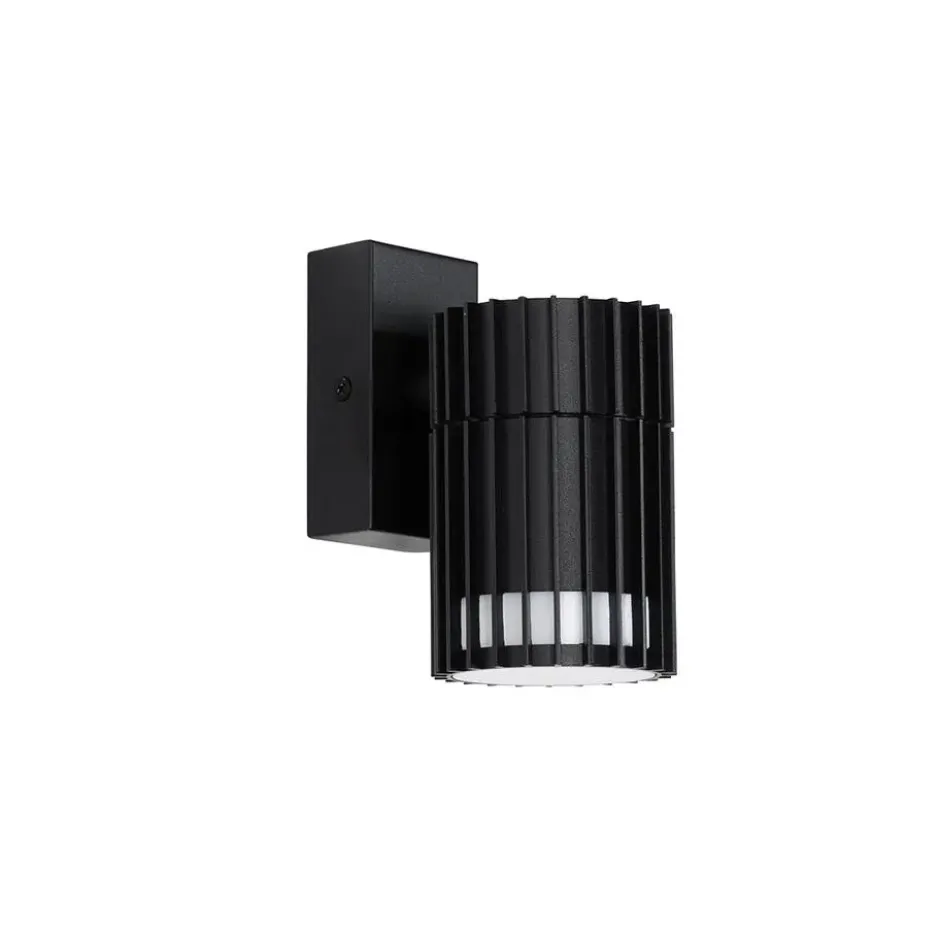 Qazqa wandlamp boris zwart gu10