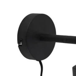 Qazqa wandlamp chappie zwart e27