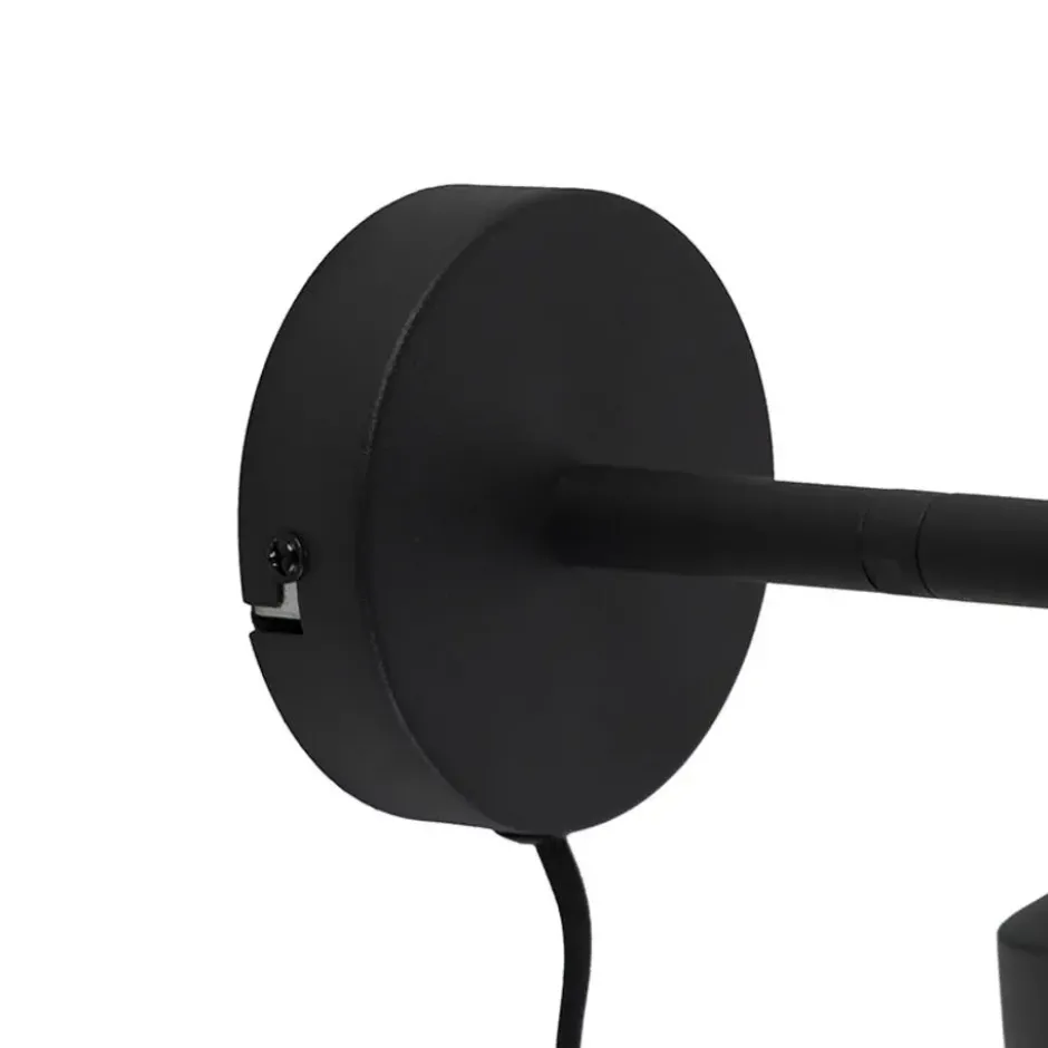 Qazqa wandlamp chappie zwart e27