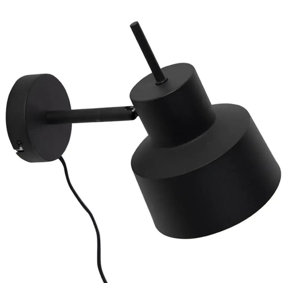 Qazqa wandlamp chappie zwart e27