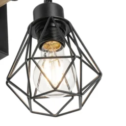 Qazqa wandlamp chon zwart e27