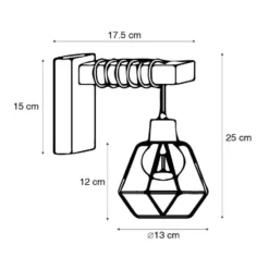 Qazqa wandlamp chon zwart e27