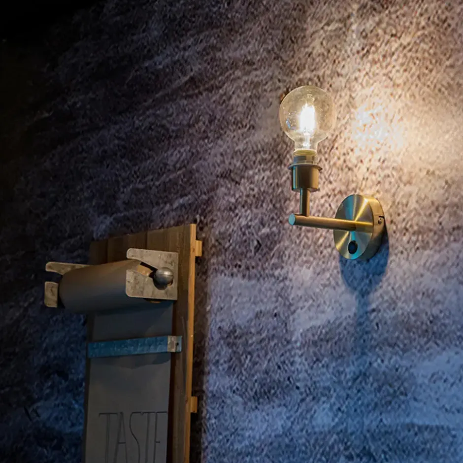 Qazqa wandlamp combi goudkleurig e27