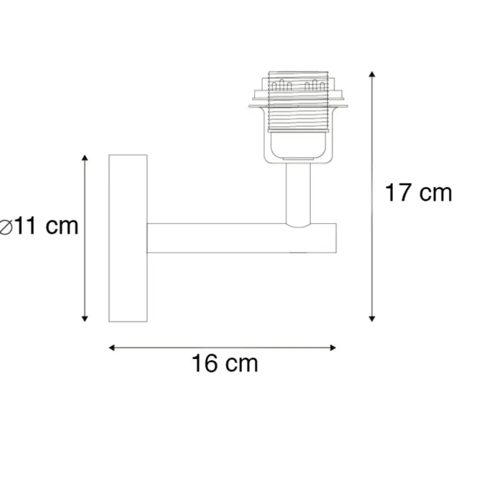 Qazqa wandlamp combi goudkleurig e27