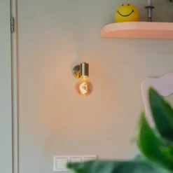 Qazqa wandlamp facil bronskleurig e27