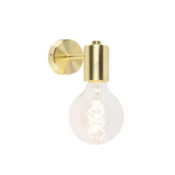 Qazqa wandlamp facil goudkleurig e27