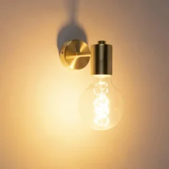 Qazqa wandlamp facil goudkleurig e27