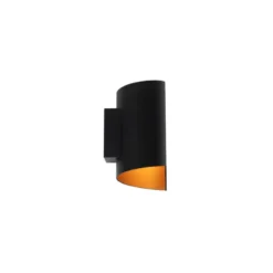 Qazqa wandlamp faldo zwart g9