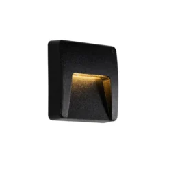Qazqa wandlamp gem zwart geïntegreerde led