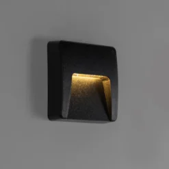 Qazqa wandlamp gem zwart geïntegreerde led