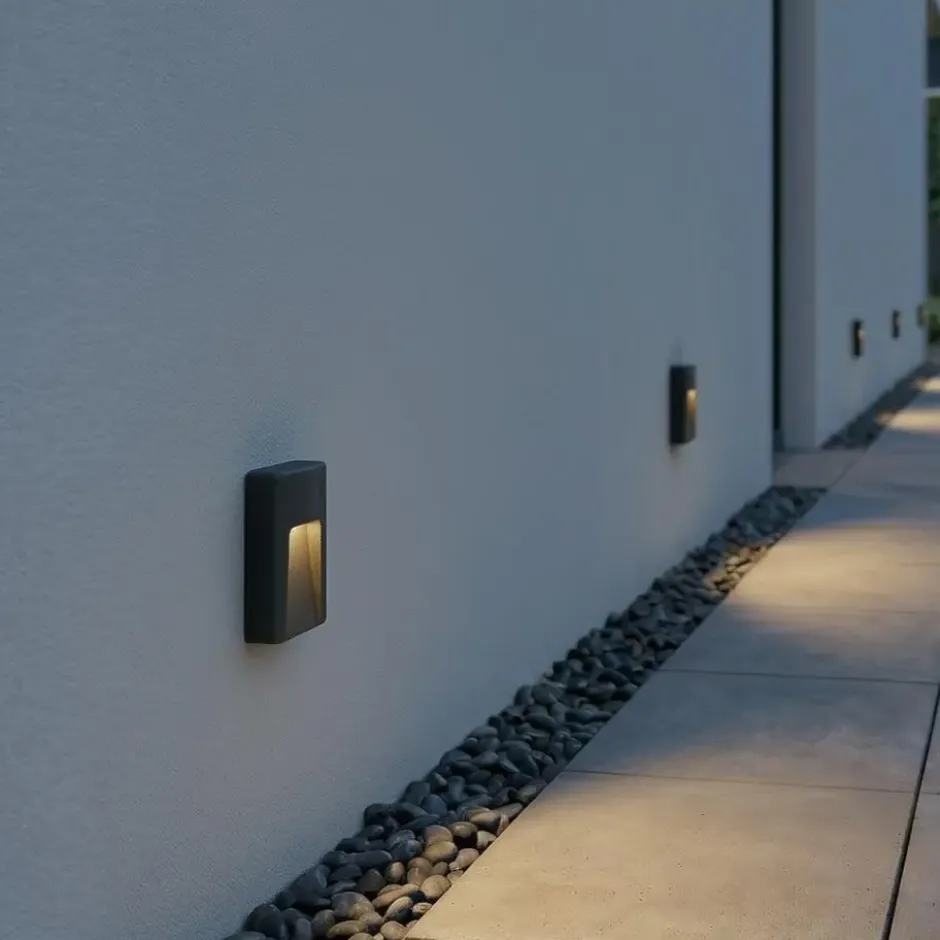 Qazqa wandlamp gem zwart geïntegreerde led