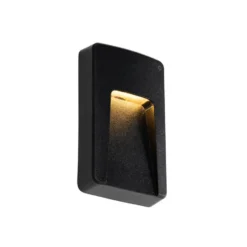 Qazqa wandlamp gem zwart geïntegreerde led