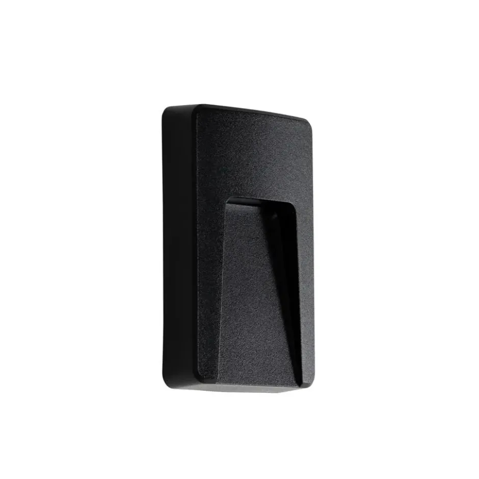 Qazqa wandlamp gem zwart geïntegreerde led