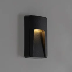 Qazqa wandlamp gem zwart geïntegreerde led