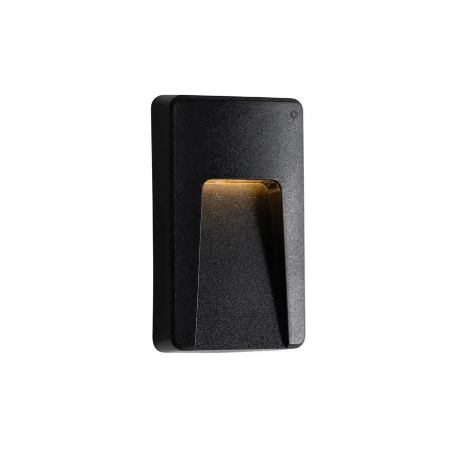 Qazqa wandlamp gem zwart geïntegreerde led