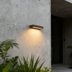 Qazqa wandlamp hannah bruin geïntegreerde led