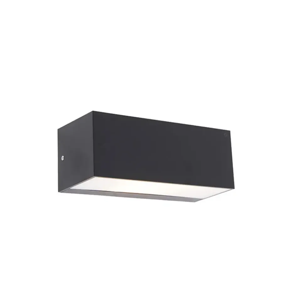 Qazqa wandlamp houks zwart e27
