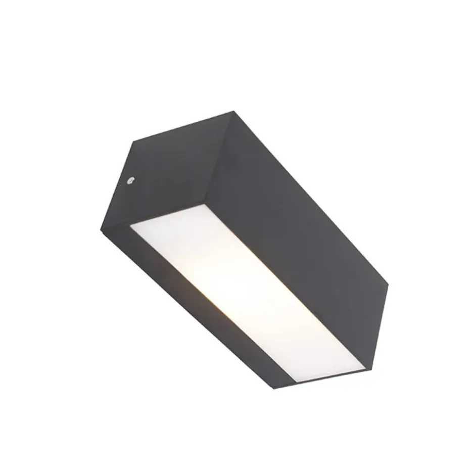 Qazqa wandlamp houks zwart e27