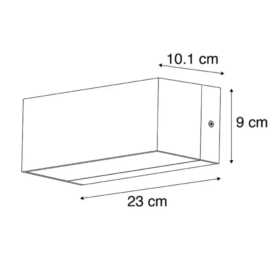 Qazqa wandlamp houks zwart e27