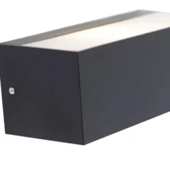 Qazqa wandlamp houks zwart e27