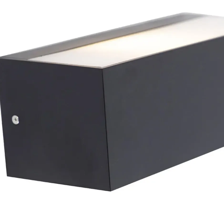 Qazqa wandlamp houks zwart e27
