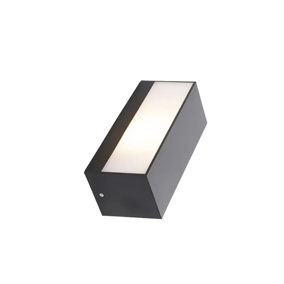 Qazqa wandlamp houks zwart e27