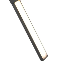 Qazqa wandlamp jamal zwart geïntegreerde led