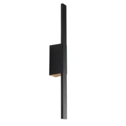 Qazqa wandlamp jamal zwart geïntegreerde led