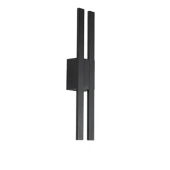 Qazqa wandlamp jamal zwart geïntegreerde led
