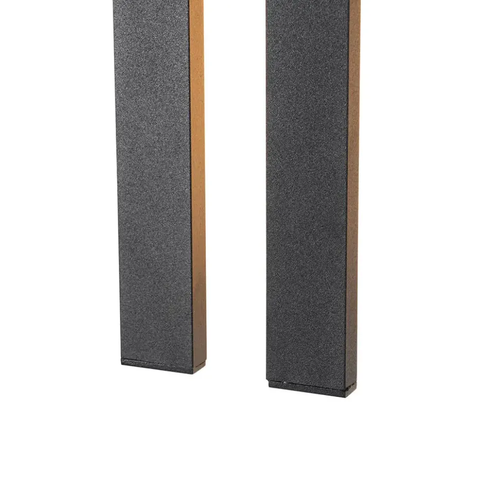 Qazqa wandlamp jamal zwart geïntegreerde led