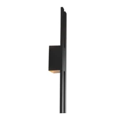 Qazqa wandlamp jamal zwart geïntegreerde led