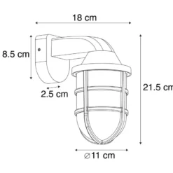 Qazqa wandlamp joeri zwart e27