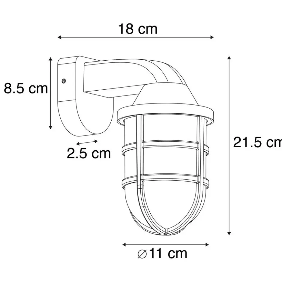 Qazqa wandlamp joeri zwart e27