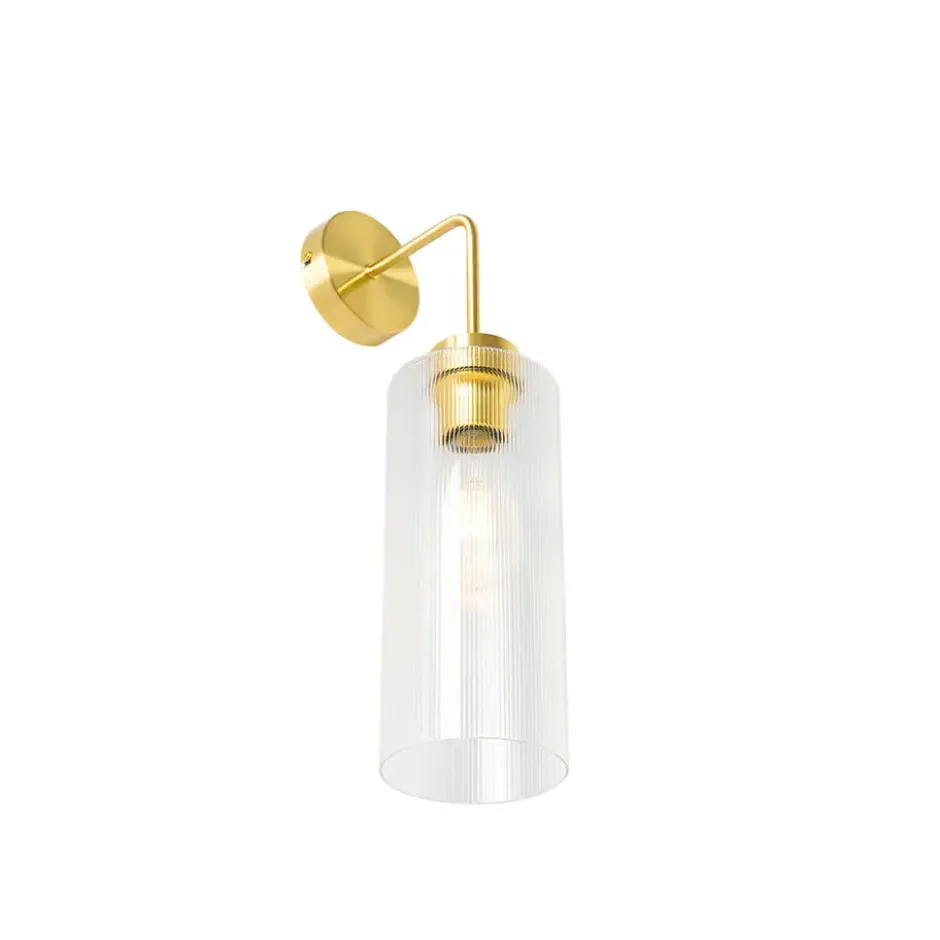 Qazqa wandlamp laura goudkleurig e27