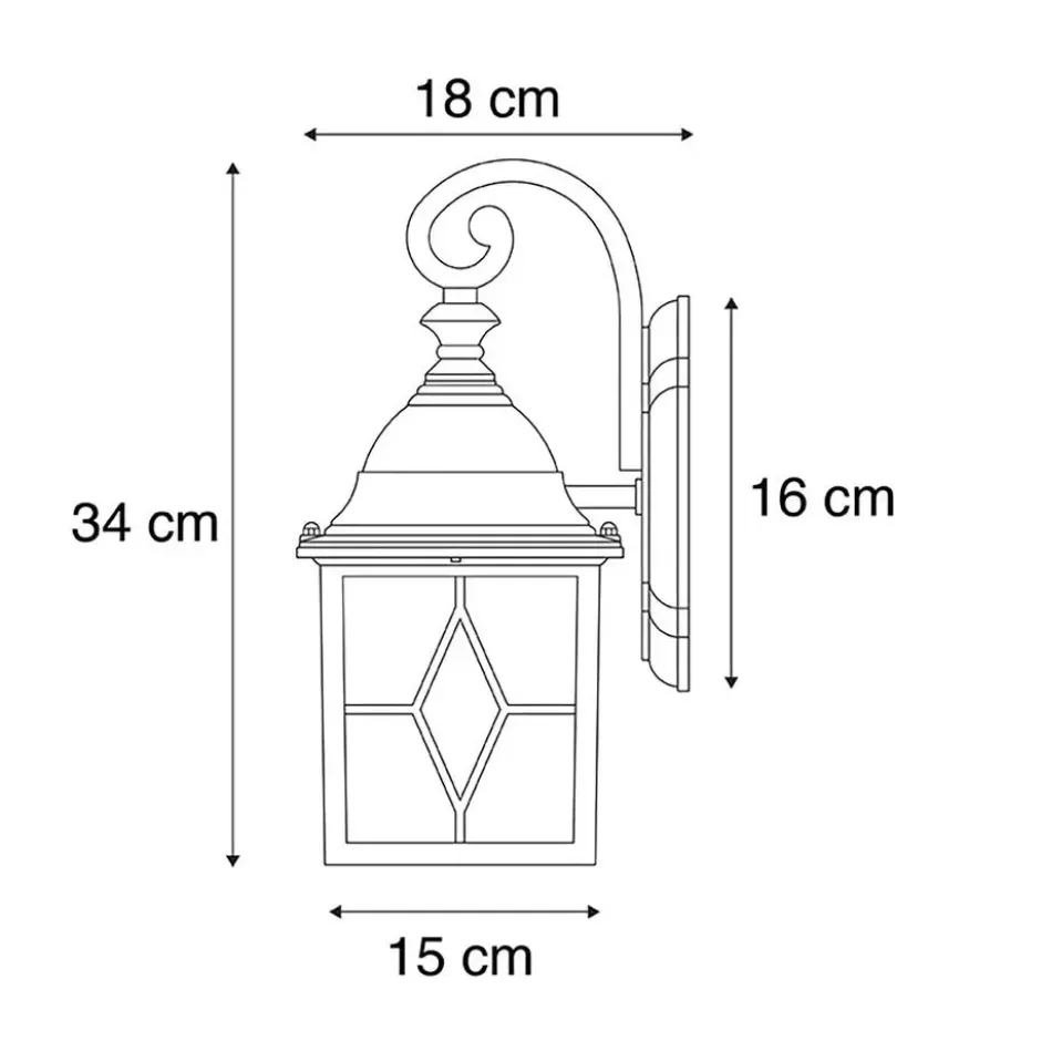 Qazqa wandlamp london bronskleurig