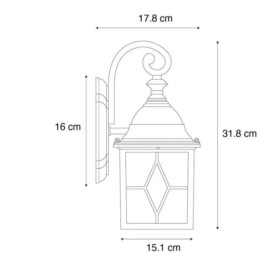 Qazqa wandlamp london groen e27