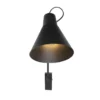 Qazqa wandlamp luna wl zwart e27