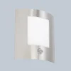 Qazqa wandlamp met bewegingssensor emmerald zilverkleurig e27